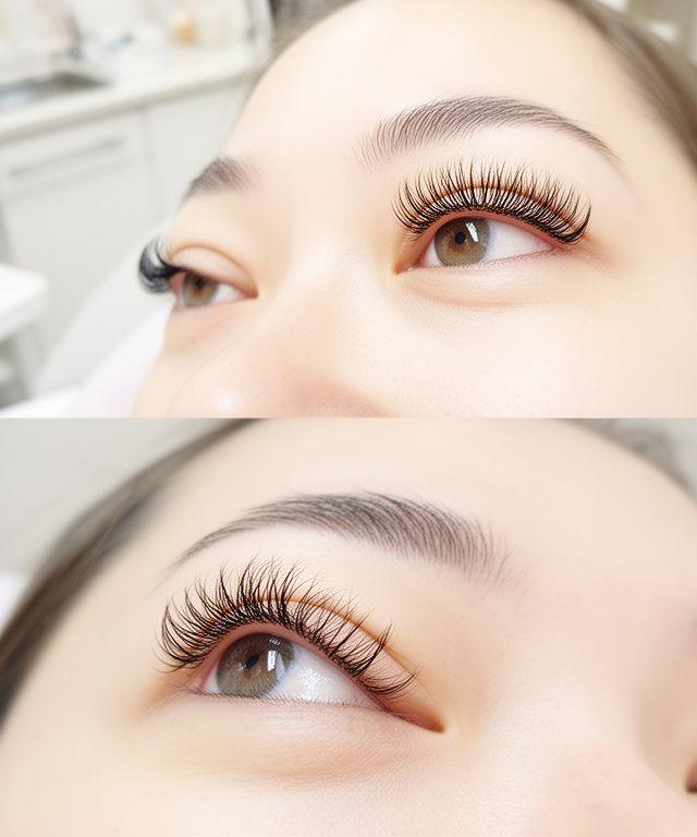 Lash-Lifting Ergebnis mit angehobenen Naturwimpern und frischer Augenpartie im hellen Behandlungskabinen-Licht